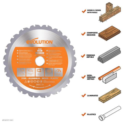 165mm Multi-Material Cutting Blade  R165TCT-18CS