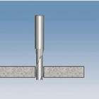 2 cuts Helicoidal Full Carbide Bits for Corian and Other Solid Surface Materials 