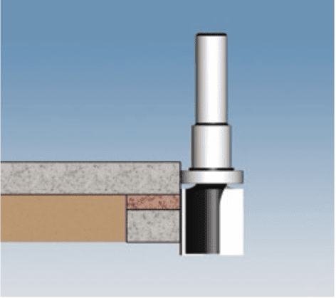 Carbide Trimming Bit w/Upper Bearing D24 d12