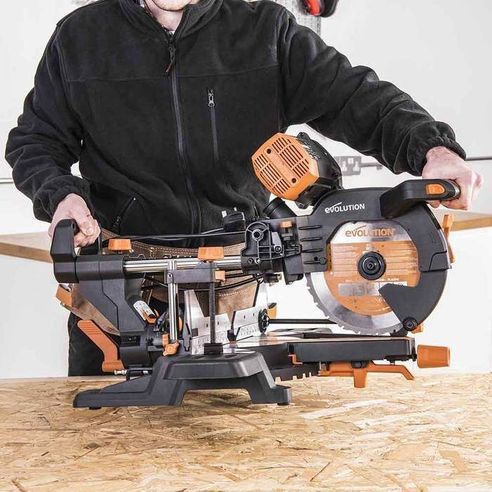 255mm Multi-Material Double Bevel Sliding Mitre Saw  R255 SMS-DB+