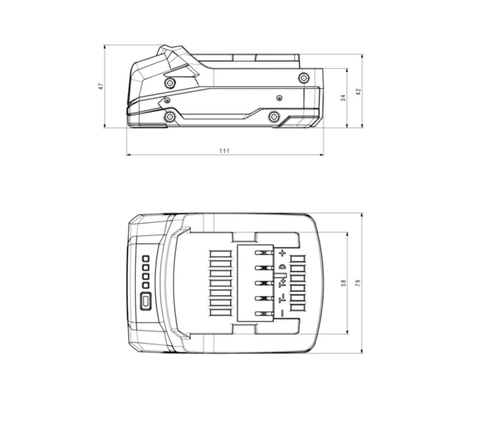 FASCO Battery CAS BATTERY PACK / LiPOWER 18V  2,0 Ah