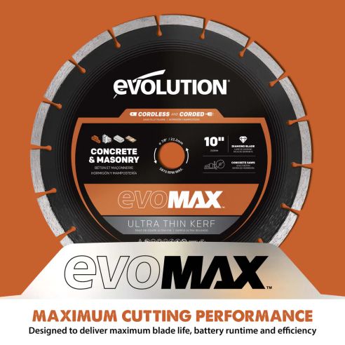EVOMAX 260mm Cordless Specific, Premium Diamond Ultra Thin kerf Blade