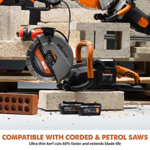 EVOMAX 260mm Cordless Specific, Premium Diamond Ultra Thin kerf Blade