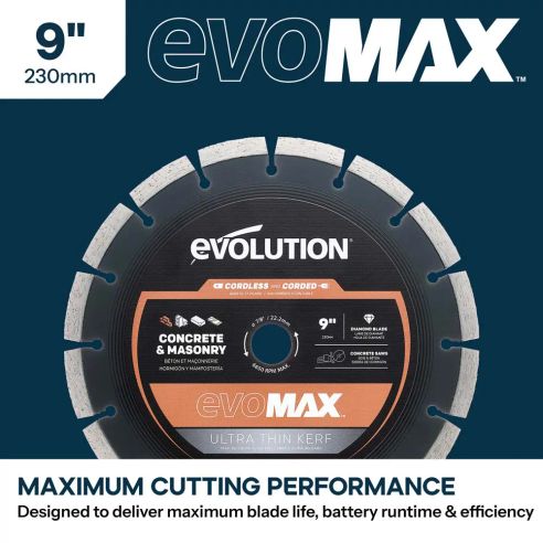 Δίσκος EVOMAX 230mm Αδαμαντοφόρος, εξαιρετικά λεπτή εντομή