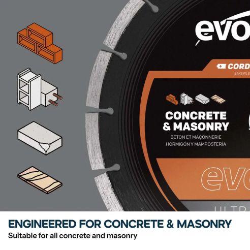 Δίσκος EVOMAX 350mm Αδαμαντοφόρος, εξαιρετικά λεπτή εντομή