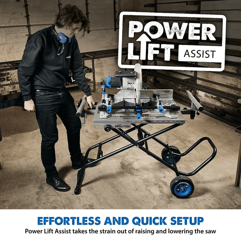Evolution MCSSTAND Mitering Chop Saw Stand with Powerlift Assist