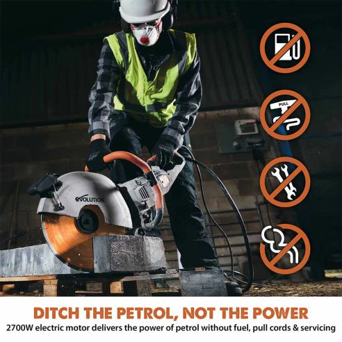 R350DCT Electric Disc Cutter With Automatic Water Fed Dust Suppression