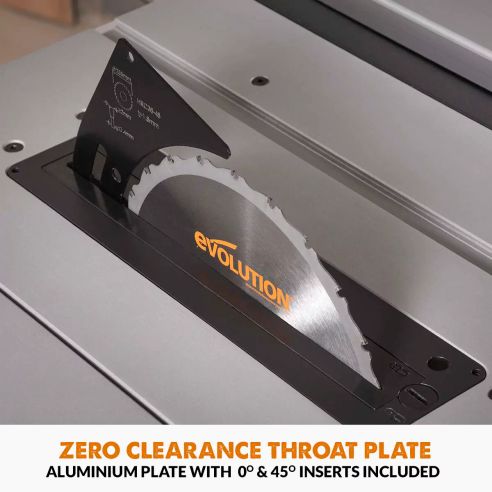 RAGE5-S Aluminium Throat Plate Upgrade With Zero Clearance Inserts