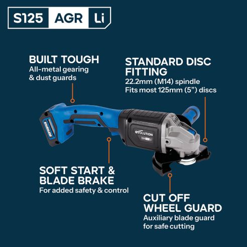 S125 AGR Li  Angle Grinder 125mm