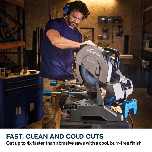 355mm Heavy Duty Metal Cutting Mitre Chop Saw S355 MCS-G2 with EVOMAX BLADE