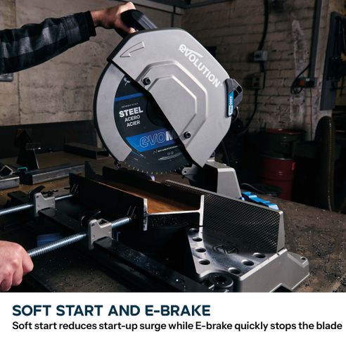 355mm Heavy Duty Metal Cutting Mitre Chop Saw S355 MCS-G2 with EVOMAX BLADE