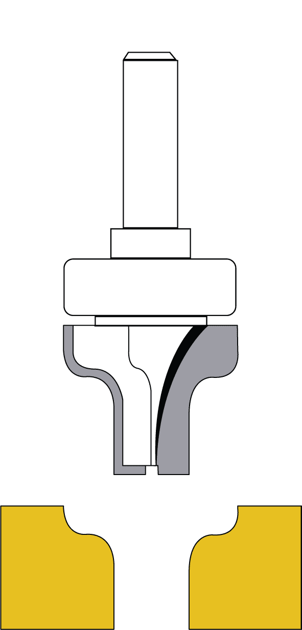 Routing Bits with Bearing  W 17-28C