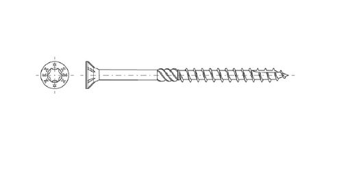Wood Building Screws Ø8,0mm from 80 to 400mm