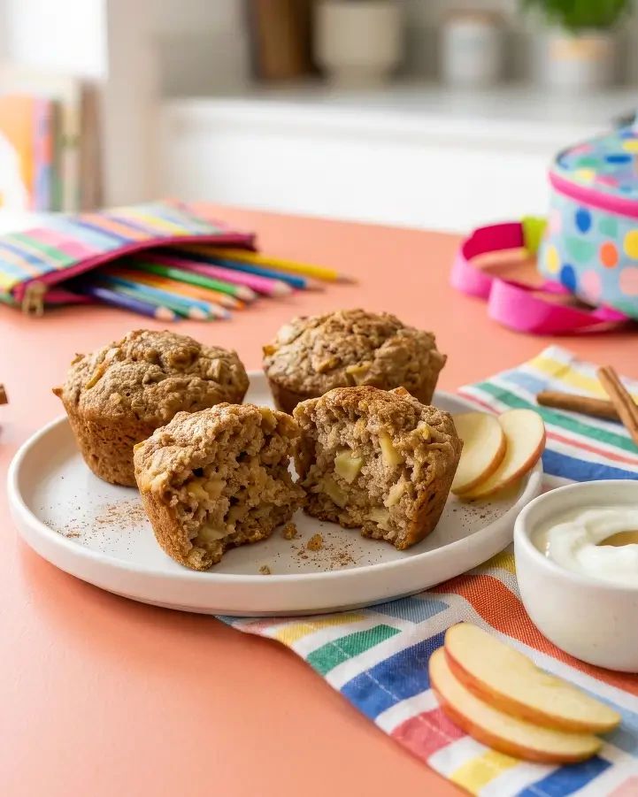 Muffins ολικής με στραγγιστό γιαούρτι, μήλο & κανέλα product_details.image